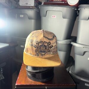 RARE Akoo men MCM Graphic Corduroy Brim Baseball Cap(125)